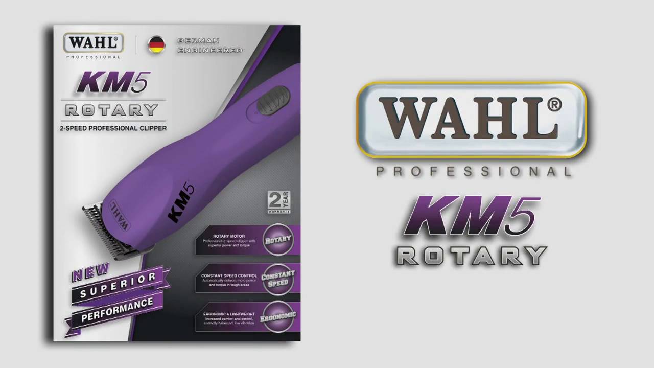 WAHL KM5 Rotary 2-Speed Professional Dog & Cat Clipper Kit, Cotton