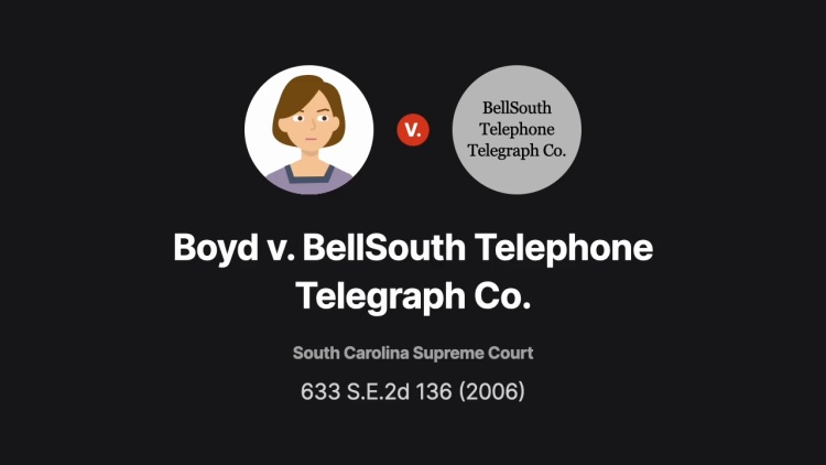 Boyd v. BellSouth Telephone Telegraph Co.