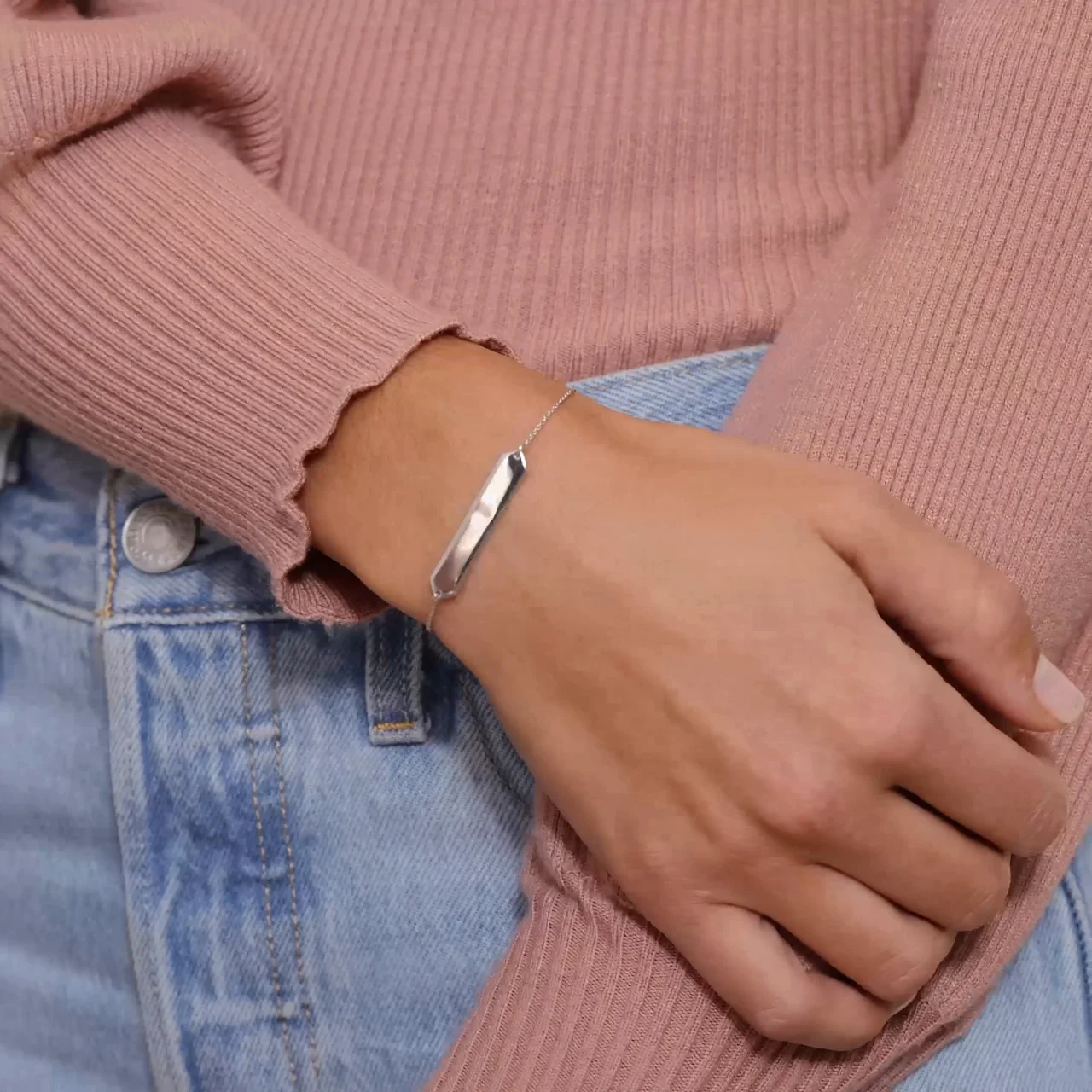 Nobile Bracciale Marlene Placcato Oro Nome Bracciale Regalo