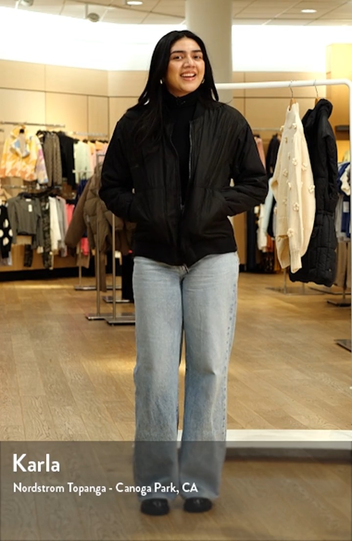 Zella Quilted Aviator Jacket | Nordstromrack
