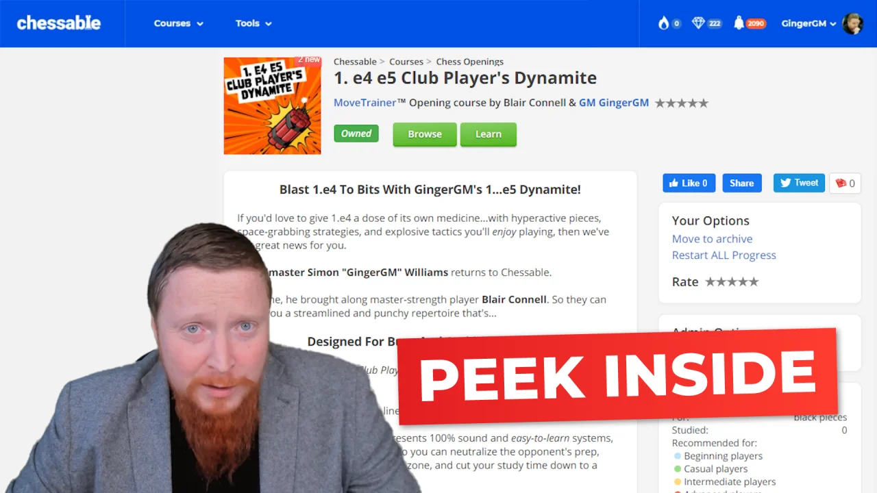 1. e4 e5 Club Player's Dynamite