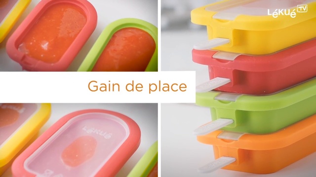 Lékué Set of Four Large Stackable Popsicle Molds