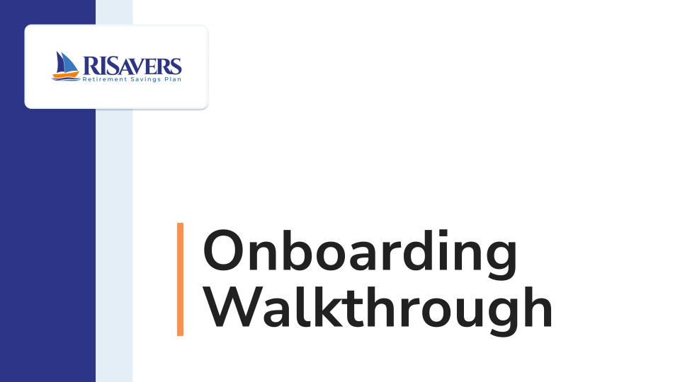 RISavers Onboarding