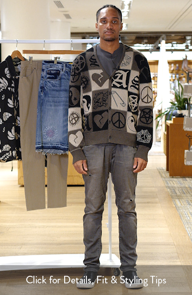 AllSaints Barker Cotton Jacquard Cardigan | Nordstrom