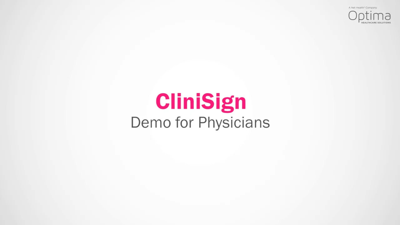 CliniSign for Physicians of Rehab Demo Video