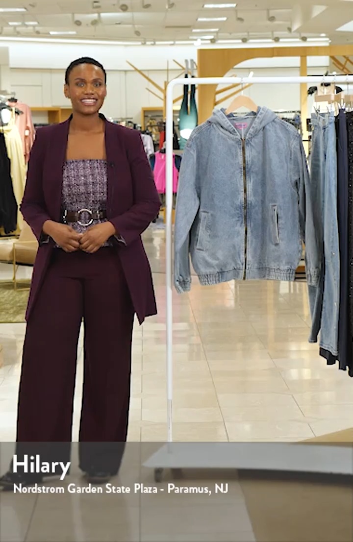 Front Zip Denim Hooded Jacket (Women) | Nordstrom