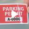 Stock Window Cling Parking Permit With Numbering