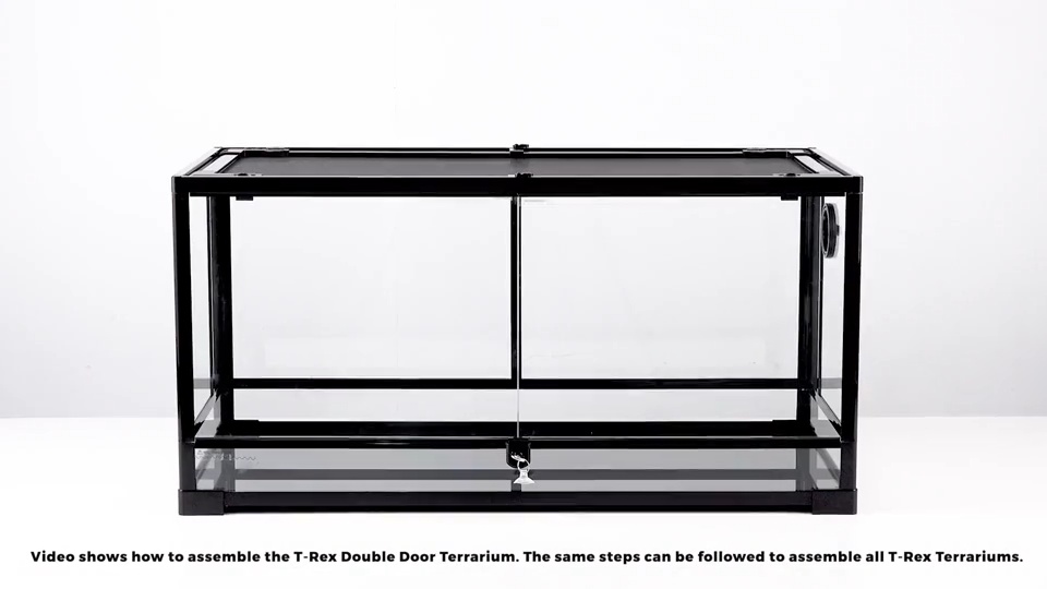 T-REX Glass Reptile Terrarium Single Door & Glass Sides, 18 x 18 x