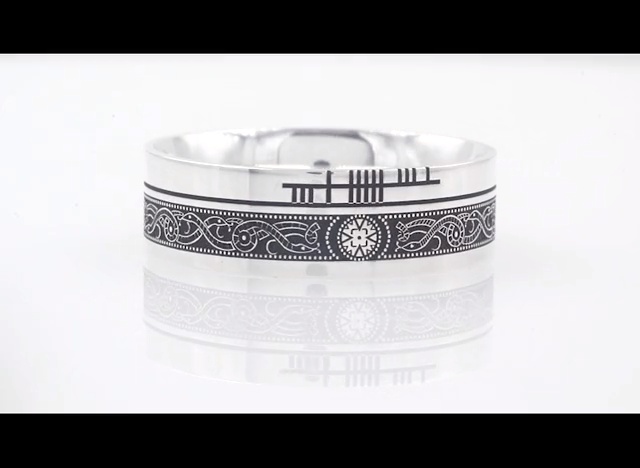 Personalized Ogham Celtic Warrior Ring