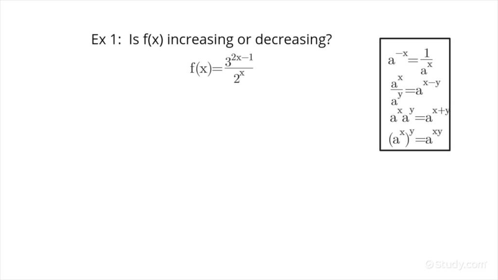 How to Transform a Given Exponential Function in Order to Determine Its ...