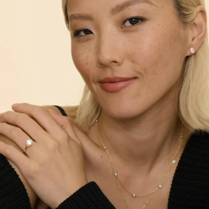 18K Yellow Gold Luna Bezel Ring