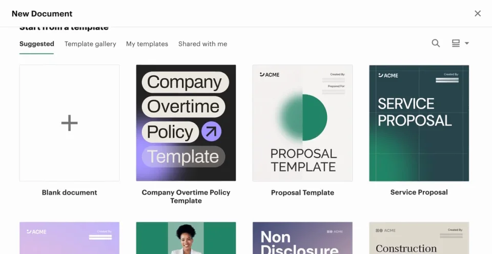 PandaDoc walkthrough video showing how to choose a template, add a recipient, edit the document, ins…
