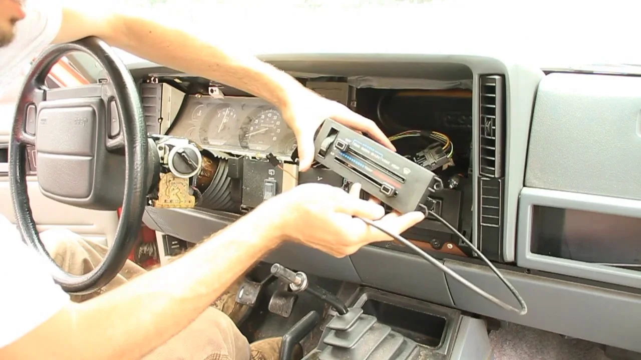 1986-1996 Jeep Cherokee Non-AC White Heater Control Switch Overlay HVAC