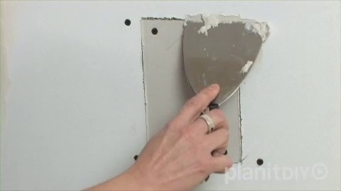Drywall Repair How To Planitdiy - Can See Drywall Patch Through Paint