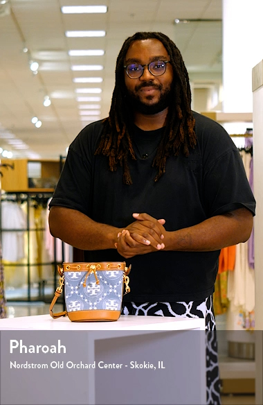★Tory Burch★イタリア製★Mini T-Monogram Denim Bucket Bag★ Tory Burch Mini T Monogram Denim Bucket Bag | Bloomingdale's