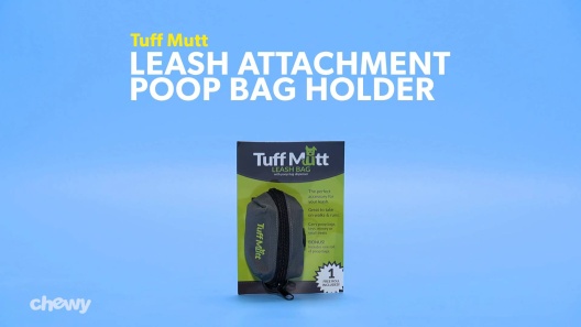 Tuff Mutt Dog Poop Bag Holder for Leash, Accessory For All Leashes,  Lightweight Doggie Poop Bag Dispenser Allows For Easy Access To Pet Waste  Bags