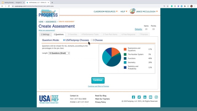 Screenshot from Getting Started With USATestprep video