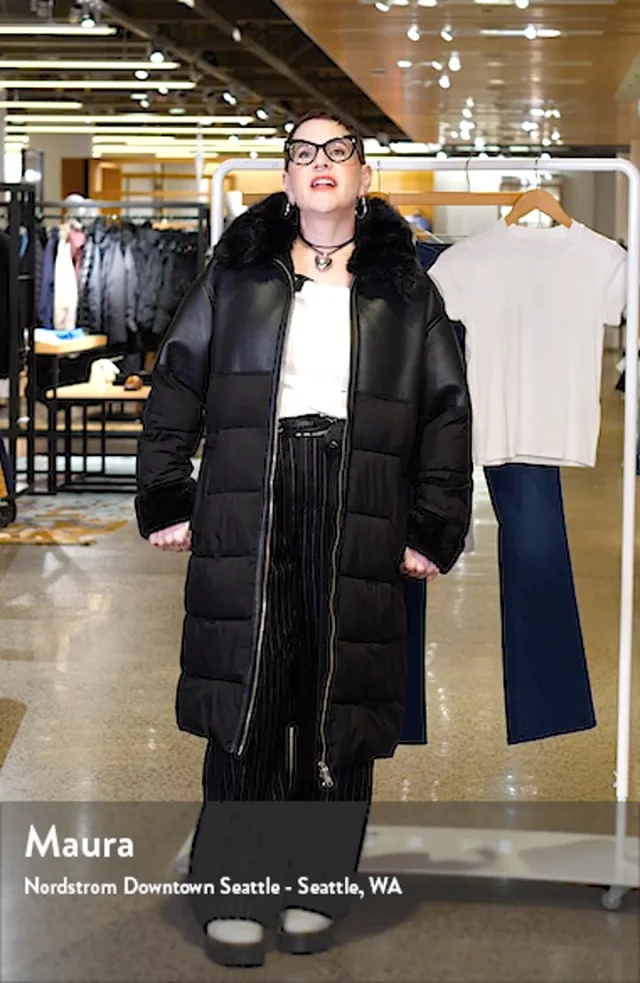 Store Maura Shearling black coat