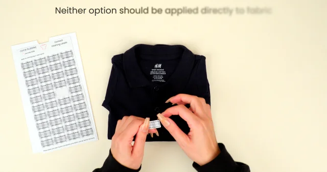 One Color Extra Small Clothing Labels