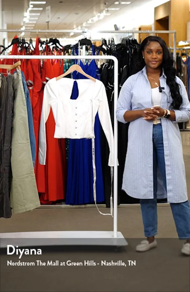 Mistress Rocks Long Sleeve Cotton Corset Top | Nordstrom