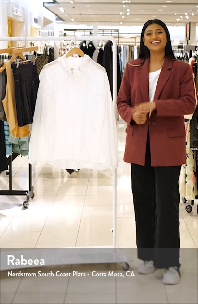 【clore＋】Airy Soft-Sheer Blouson ホワイト Zella Sheer Water Resistant Packable Zip-Up Hooded Jacket | Nordstrom
