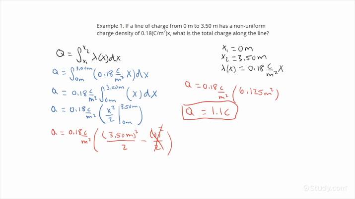 how-to-calculate-total-charge-along-a-line-given-a-non-uniform-linear