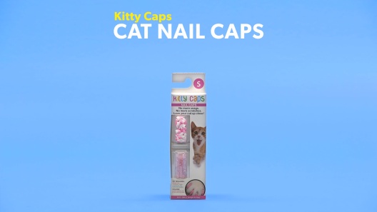 Whisker City Medium Kitty Nail Caps Pink & Purple Sparkle (Medium)