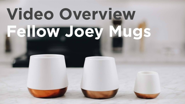 Fellow Double Wall Joey Ceramic Mugs - White - Big Jo 12oz