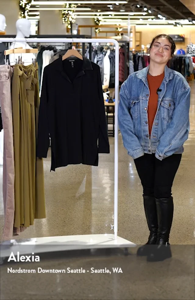 Eileen Fisher Johnny Collar Tunic Top Nordstrom