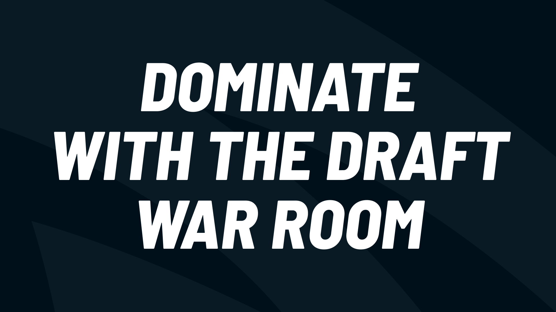 Draft War Room video
