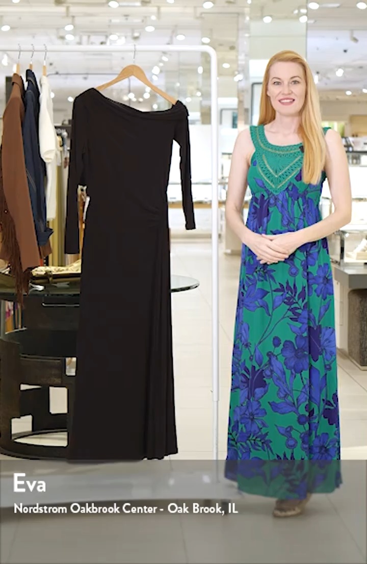 Dixie One-Shoulder Long Sleeve Ruched Maxi Dress