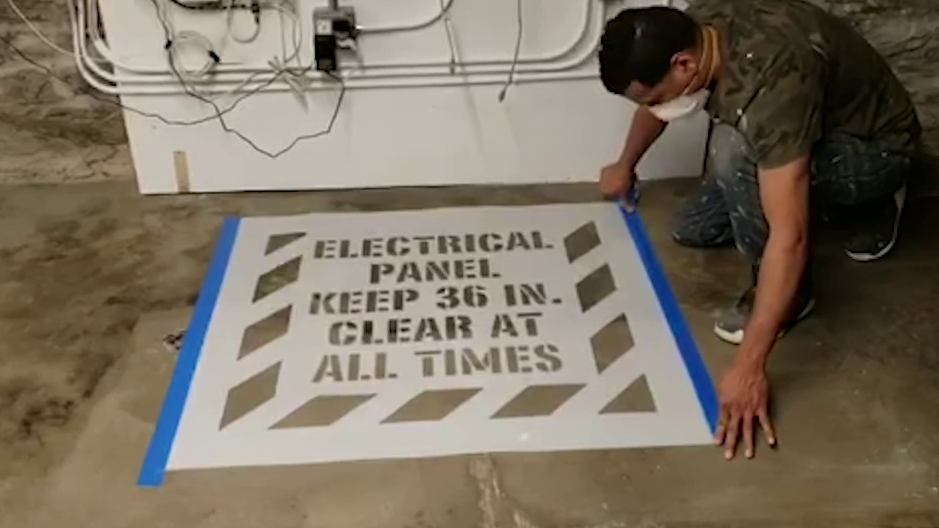 Do Not Block Electric Stencil