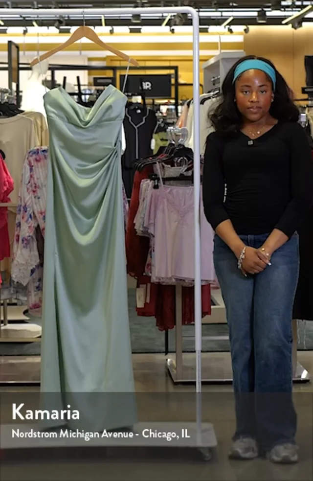 Katie May Taylor Strapless Satin Gown Nordstrom