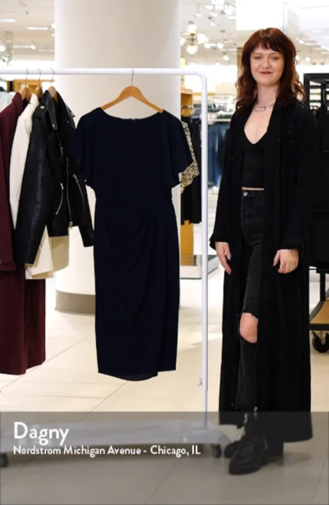【SALE/国内発送】Maggy London Flutter Sleeve Midi Dress Maggy London Flutter Sleeve Midi Dress | Nordstrom