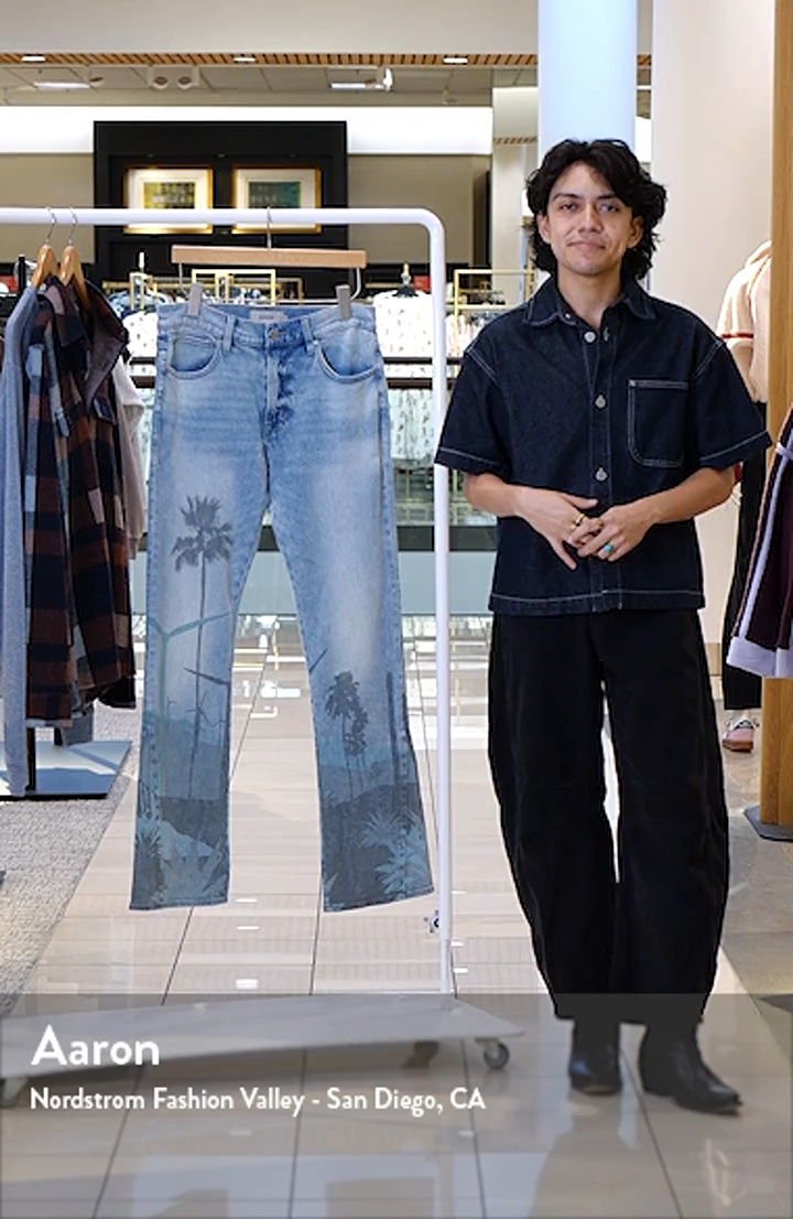 Hudson Jeans Walker Laser Print Kick Flare Jeans | Nordstromrack