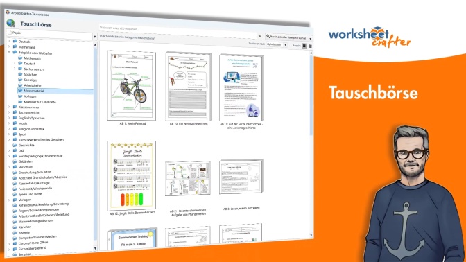 14 - Tauschbörse - Zehntausende Arbeitsblätter zum Tauschen (kostenlos)