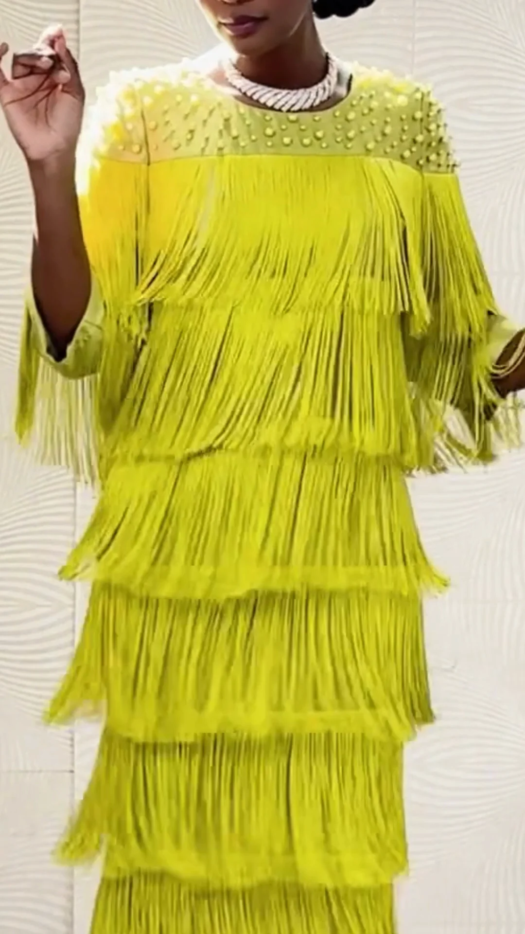 beaded fringe tiered dress Prod_6337846_Maizie_Fringey_Embellished_Sheath_Dress_Video.mp4 self-portrait Taffeta Lace Mini zomerjurk Color:M-Light Royal Blue Fabulous fringe and rich