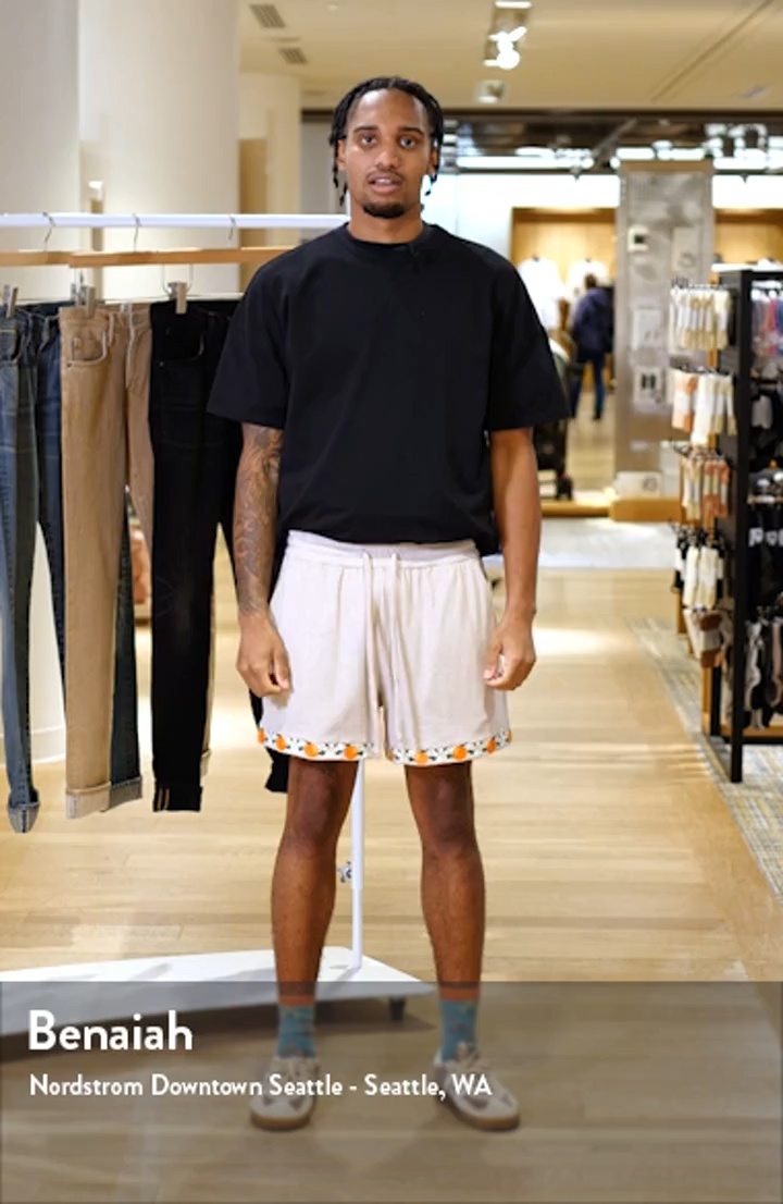MAVRANS Orange Terry Cloth Shorts | Nordstrom