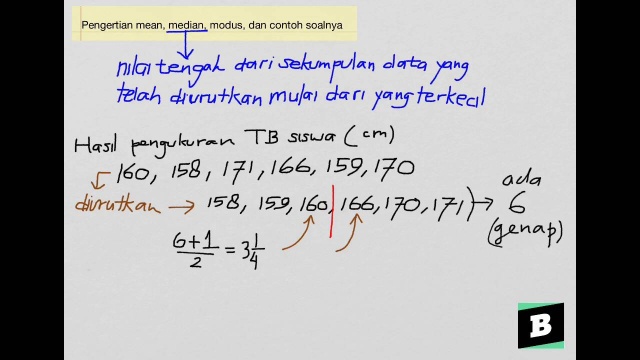 Contoh Soal Mean Median Modus