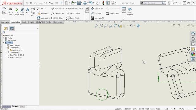 drawing views solidworks