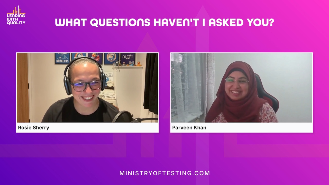 Parveen Khan – Quality > Test Automation image