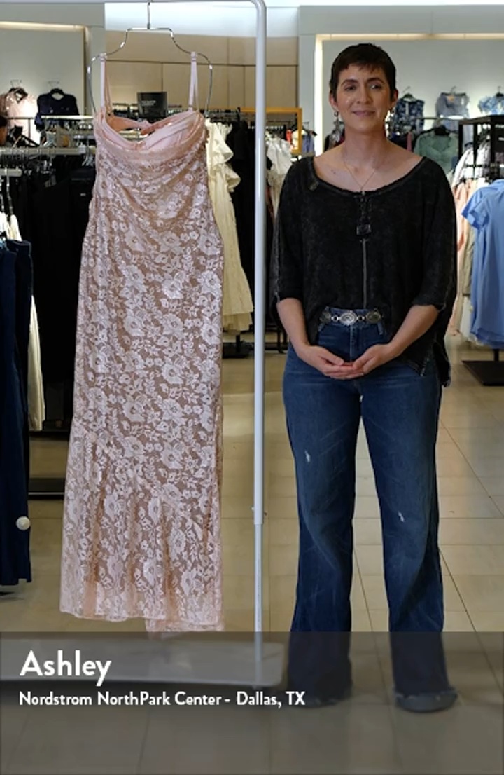 Azzurra Metallic Lace Body-Con Gown