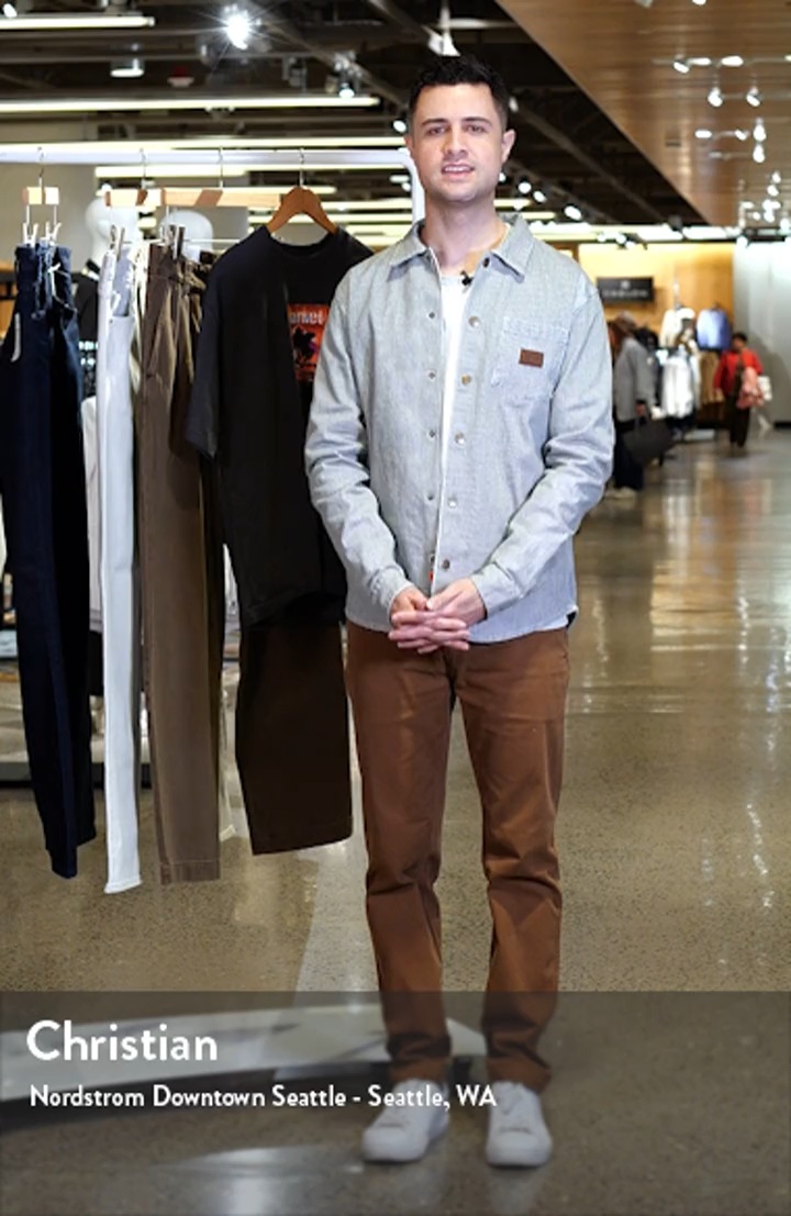 RVCA Hickory Stripe Cotton Overshirt | Nordstrom