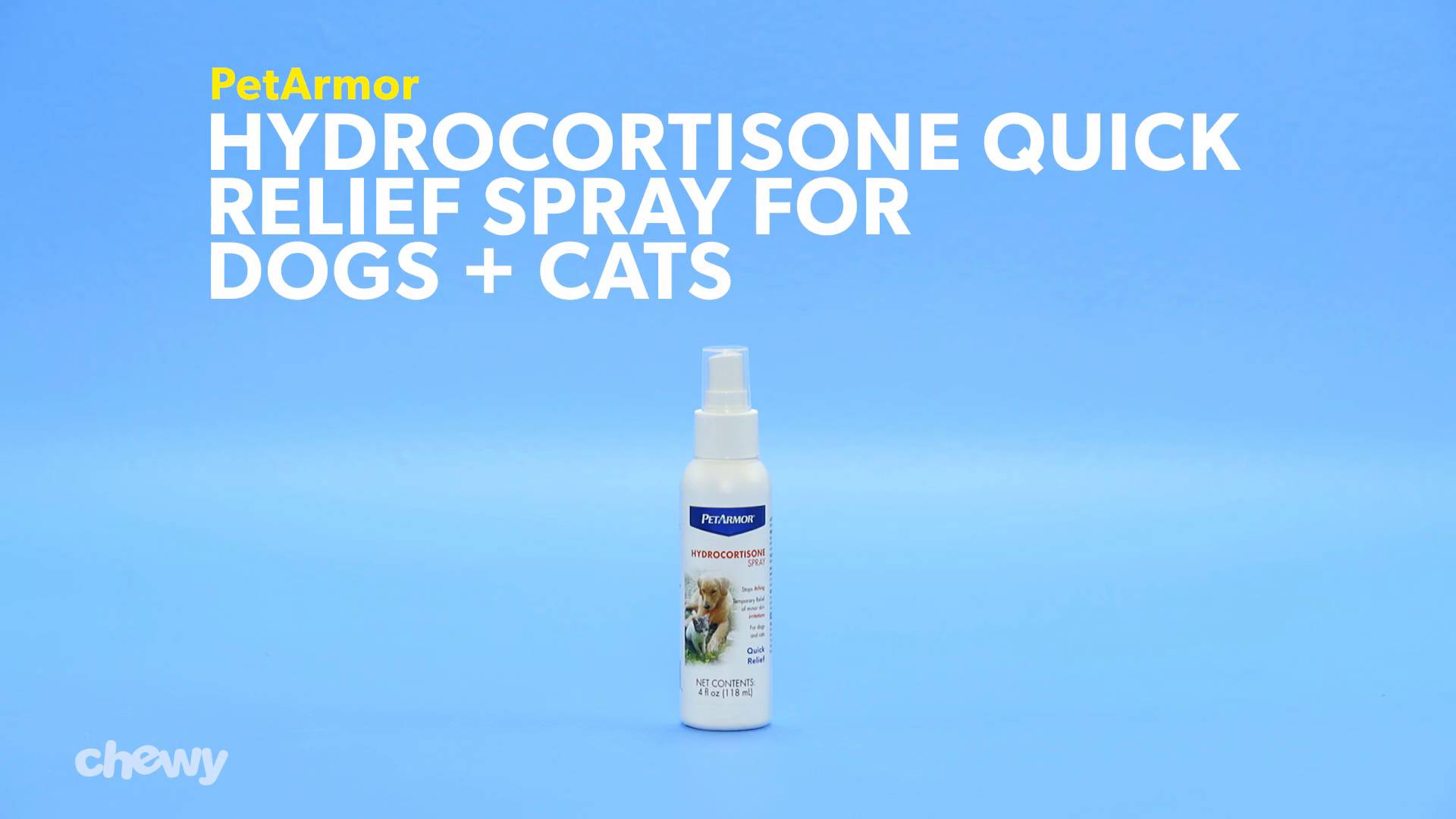 PETARMOR Hydrocortisone Quick Relief Spray for Dogs Cats 4 oz