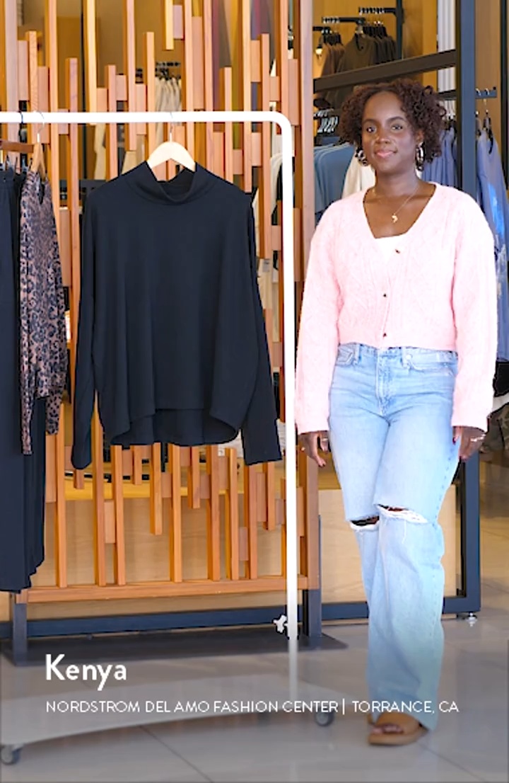 Caslon® Drop Shoulder Turtleneck Top | Nordstromrack
