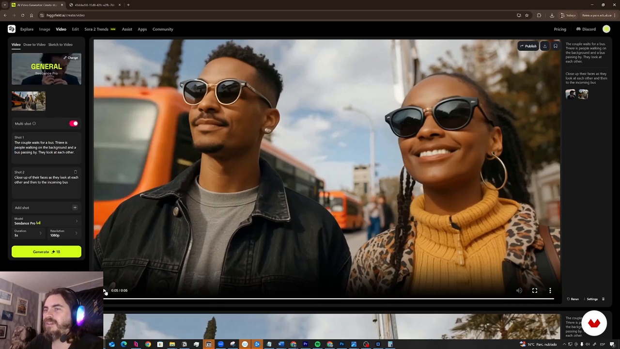 Animação publicitária com a Seed Dance em Higgsfield