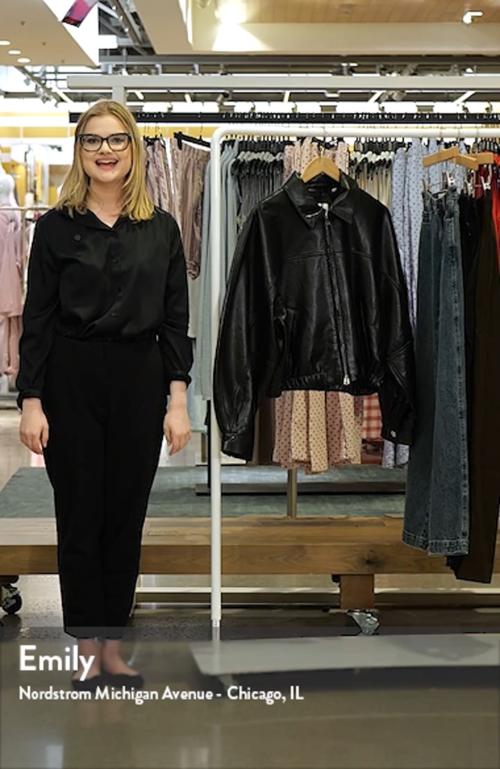 AGOLDE Dixon Recycled Leather Bomber Jacket | Nordstrom