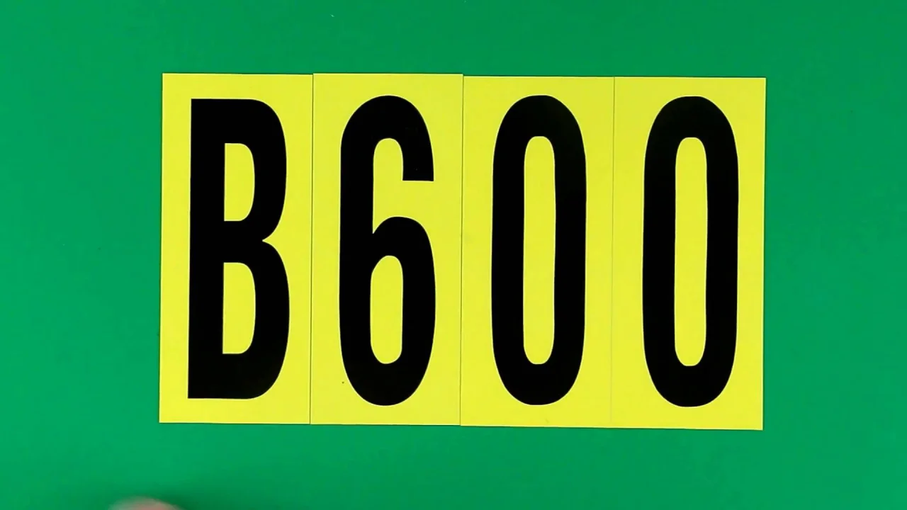 letter labels vinyl number 
