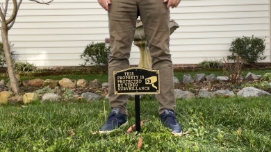 Video Surveillance Statement Lawn Plaque