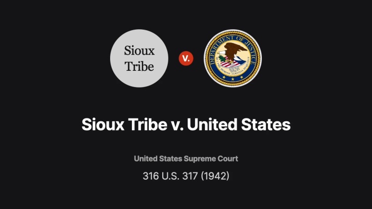 Sioux Tribe v. United States